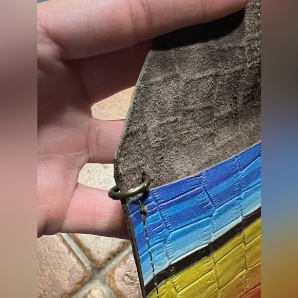 Keep It Gypsy Allie Upcycled & Leather Serape Mini Cellphone Crossbody - Picture 8 of 14